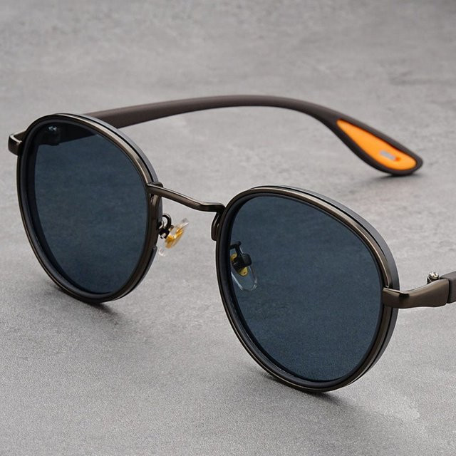 ERIKOLE Sonnenbrille, Rund, Vollrand, Kunststoff, Schwarz, Herren - Bild 1