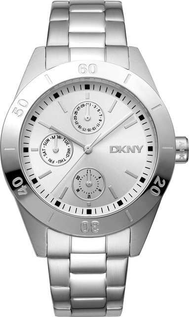 DKNY Armbanduhr Nolita Sport, Edelstahl, Silber, Quarz, 38 mm, Damen - Bild 1