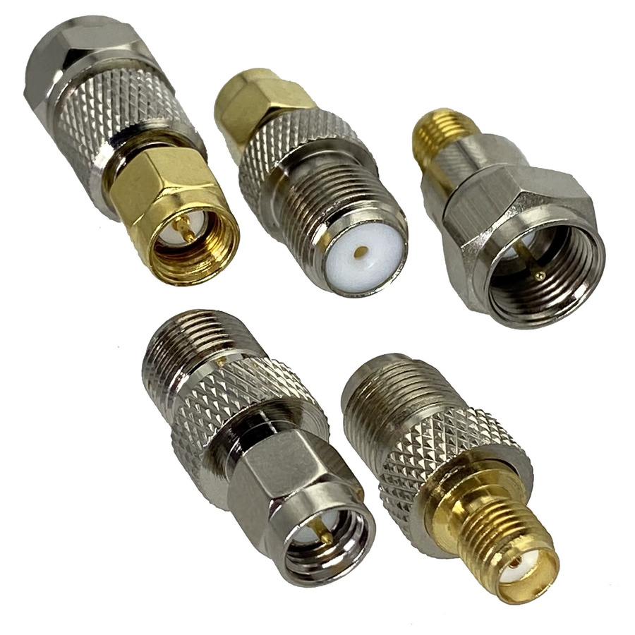 Adapter TV zu SMA Stecker und Buchse Gerade RF Koaxial Stecker für Antennen in Silber - Bild 2
