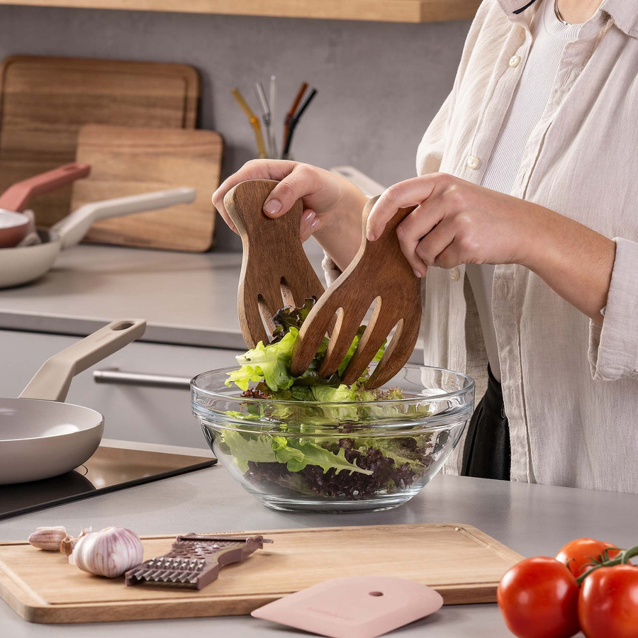 Fackelmann Salatgabeln aus Akazienholz in Braun - Bild 2