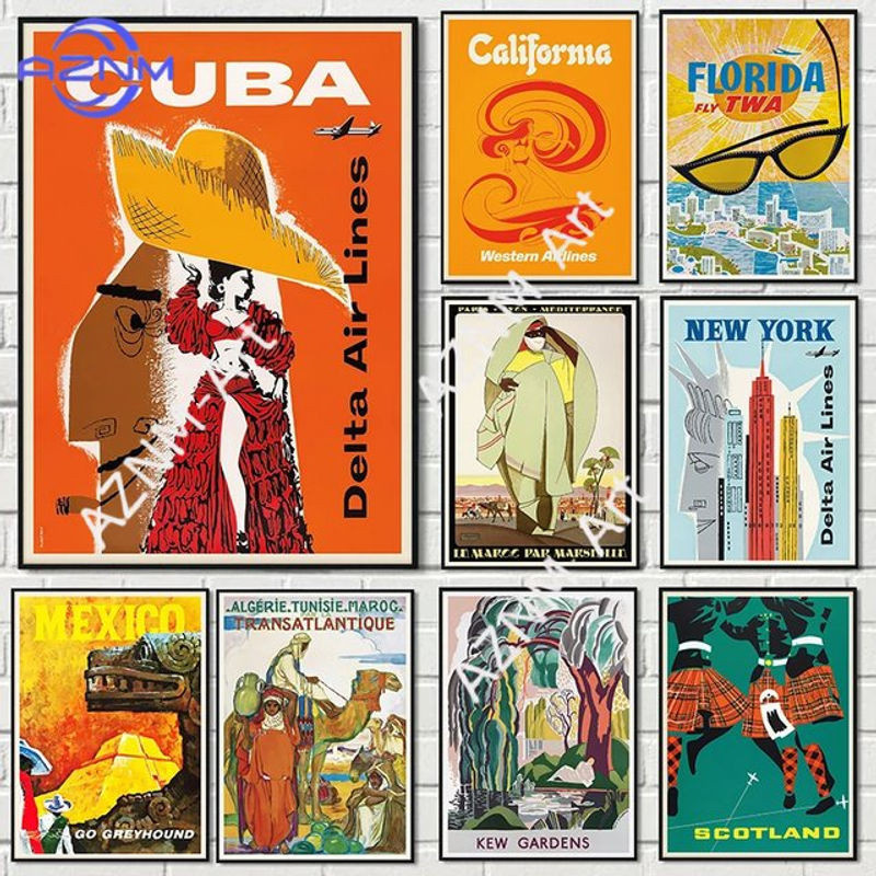 KAYOU Bohemian Stadtposter als mehrfarbiger Leinwanddruck im Hochformat für deine Wanddekoration - Bild 1