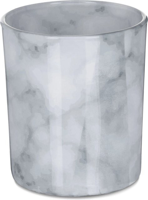 Relaxdays Teelichtgläser aus Glas in Grau mit Marmoroptik, 12er Set, Durchmesser: 7,0 cm, Höhe: 8,5 cm - Bild 1