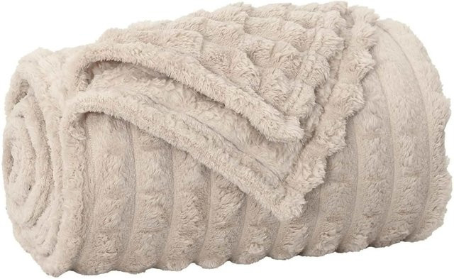 6er-Set vidaXL Wohndecken aus Fleece in Beige, B: 270 cm, T: 240 cm - Bild 1