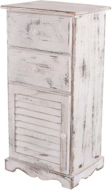 MCW Kommode im Shabby-Look aus Paulowniaholz in Weiß, B/T/H: 81 x 40 x 32 cm - Bild 2