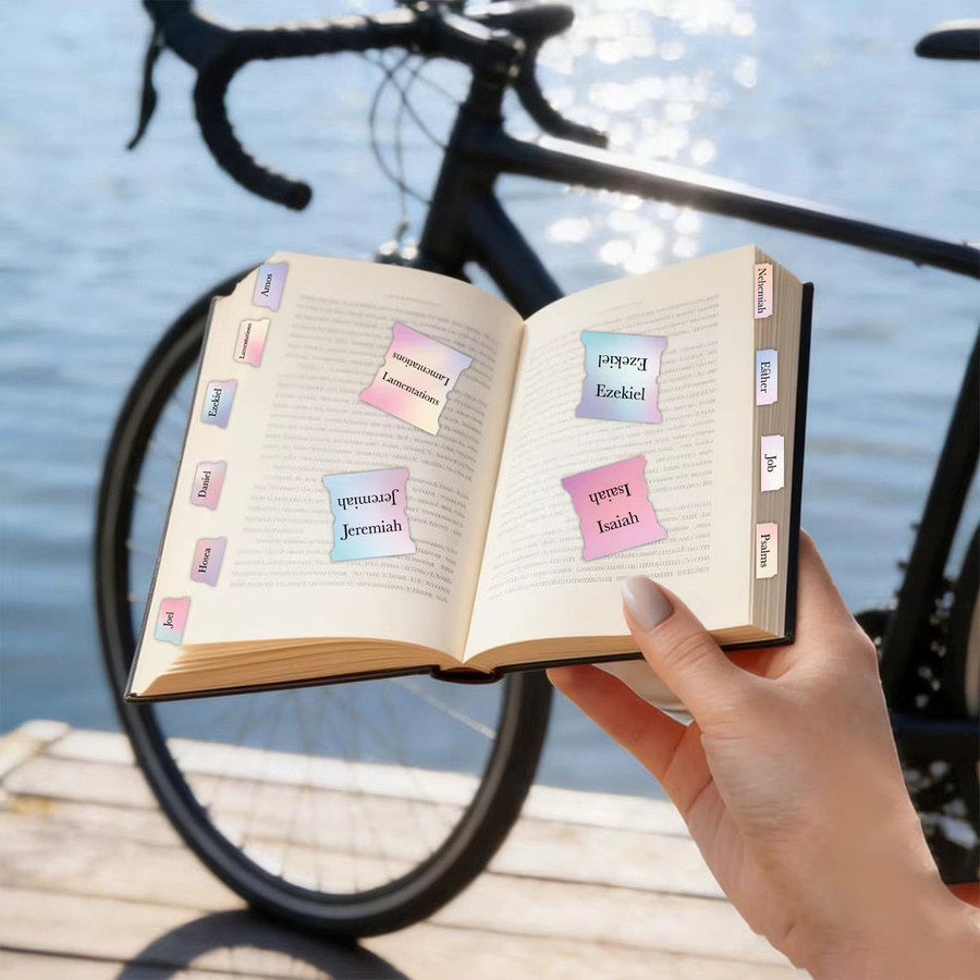 60 Stück Bibel-Lesezeichen-Index-Tabs mit inspirierenden Zitaten in Rosa zur Organisation deiner Bücher und zum Lernen - Bild 3