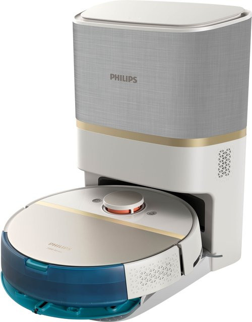 Philips Saug- und Wischroboter XU7100/02 in Weiß mit Gold-Akzenten inklusive App-Steuerung und Self-Cleaning-Dock - Bild 1