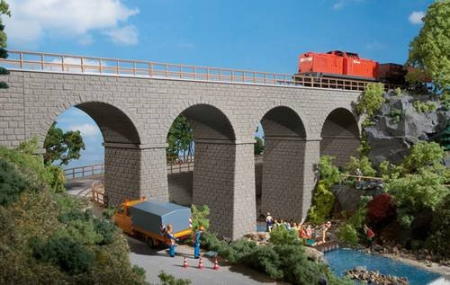 Auhagen H0 Eisenbahnbrücke 1gleisig Universell B: 6,5 cm, H: 16,5 cm, L: 41 cm - Bild 1