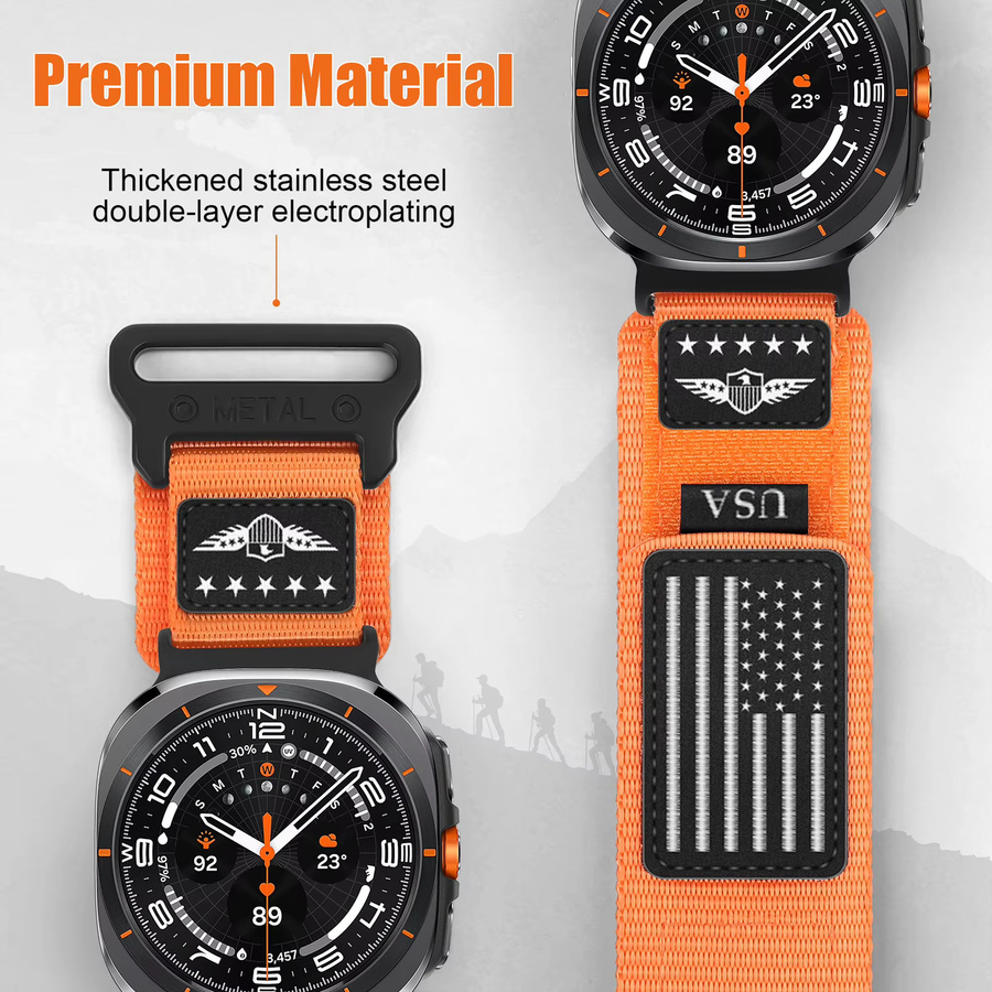 Uhrenarmband Nylon, Samsung Galaxy Watch Ultra 47 mm, Textil/NATO, Unisex - Bild 4