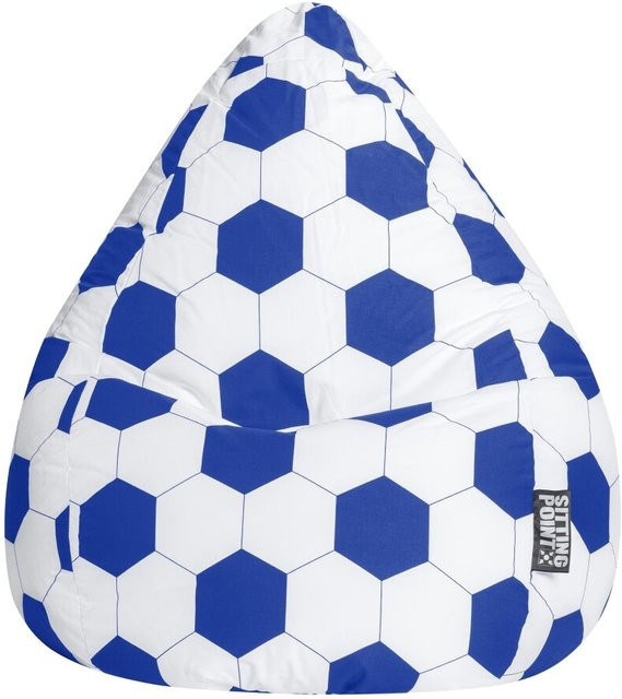Sitting Point BeanBag FANKURVE XL im Fußball-Design blau-weiß-bunt - Bild 1