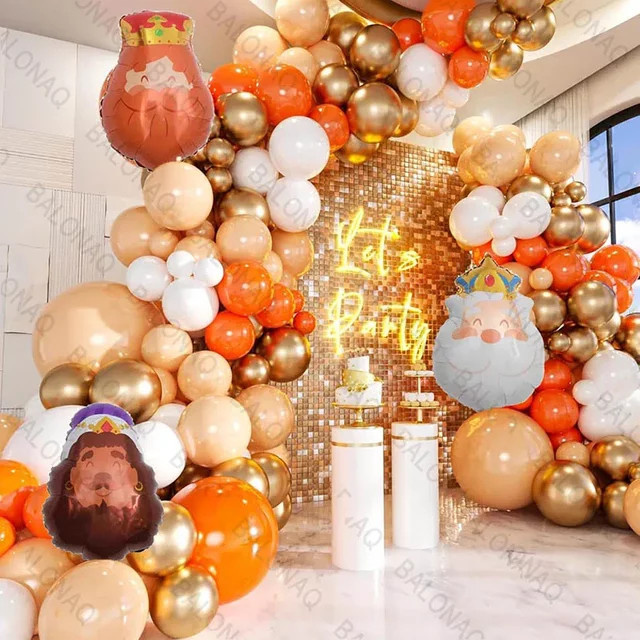 King Aluminium Ballons Set Garland Arch Kit für Geburtstag, Weihnachten und Baby Shower in Rot - Bild 1