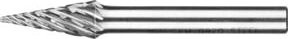 PFERD Hartmetall Hochleistungsfrässtift STEEL Spitzkegel SKM in Silber, Durchmesser: 8 mm, Länge: 20 mm, Schaft-Durchmesser: 6 mm, für Stahl - Bild 1