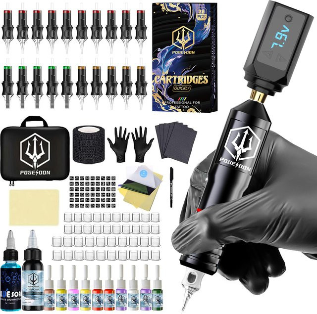 POSEIDON Tattoo-Set, Tattoo-Stift-Set aus Legierung - Bild 1