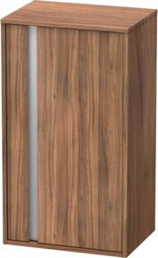 Duravit Halbhochschrank Ketho in Nussbaum Natur mit Glastüren, B/T/H: 50 x 36 x 88 cm - Bild 1