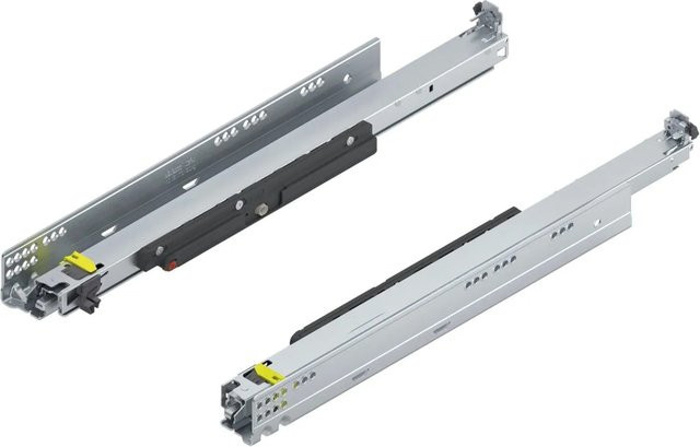 Blum Movento Vollauszug Tip On 766H5200T, Nennlänge: 520 mm, Tragkraft bis 70 kg, Farbe: Silber - Bild 1