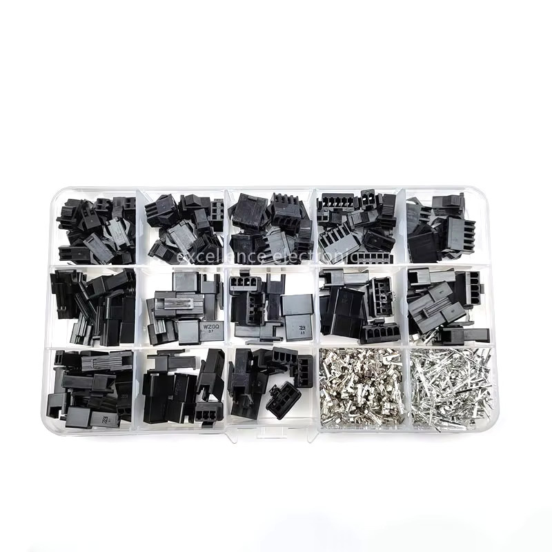 ZSDZFYLLK JST SM Stecker und Buchse Gehäuse Sortiment Kit, 420 Stück, 2,5 mm Rastermaß, Schwarz - Bild 2