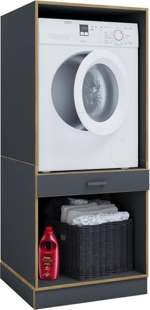 VCM Waschmaschinenschrank Rislo OP XL mit Unterschrank und Überbauschrank für Badezimmer und Waschküche, H x B x T: 162 x 67 x 68 cm - Bild 1