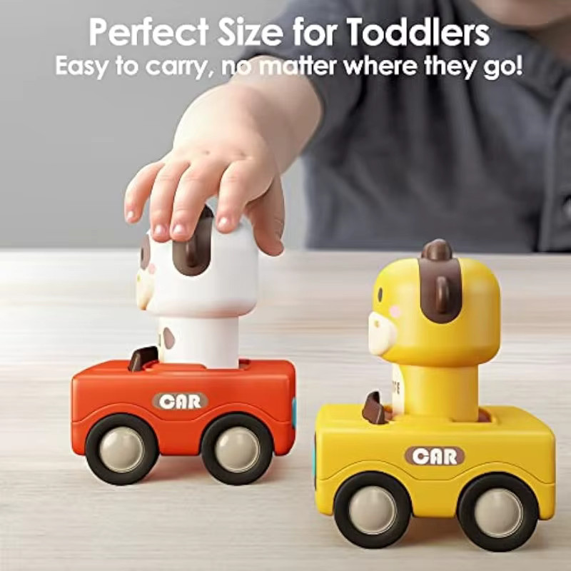 SONGYI Baby-Tier-Rennwagen, Autospielzeug-Set, ab 1 Jahr - Bild 3