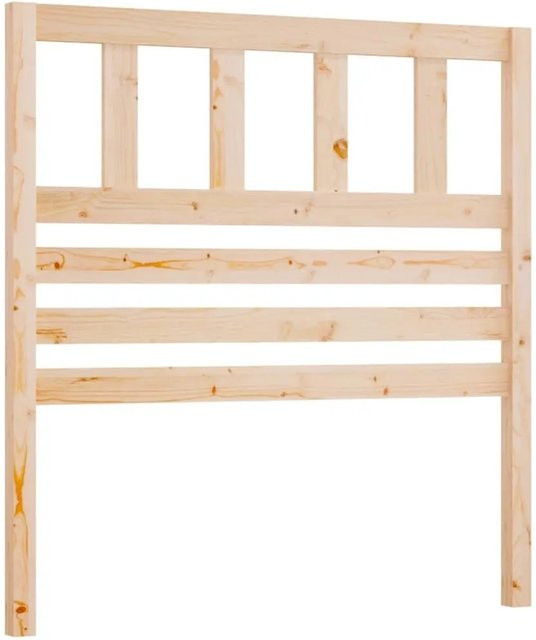vidaXL Kopfteil aus Massivholz Kiefer in Braun, rustikal, B/H/T: 96 x 100 x 4 cm - Bild 1