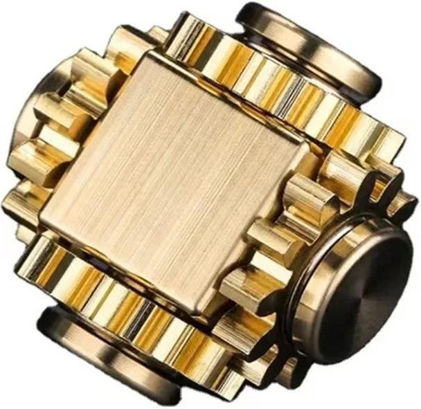 Binchi Outdoor Equipment Messingwürfel Gekoppeltes Zahnrad Fidget Spinner, beige - Bild 1