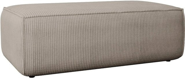 Vente-unique Sitzhocker Amelia in Taupe und Beige mit Cord-Bezug, Breite: 102 cm - Bild 1