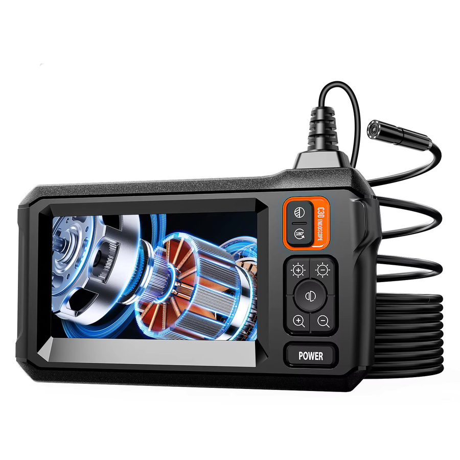 GUANMOU Industrielle Endoskopkamera mit 4,3 Zoll Bildschirm, HD Inspektionskamera, wasserdicht IP67, 8mm Schlangenkamera, Schwarz - Bild 4