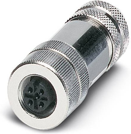 Phoenix Contact 1515170 Sensor-Aktor-Steckverbinder M12 Buchse gerade, unkonfektioniert, 4 Polzahl, Silber/Metall - Bild 1