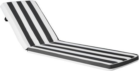 VEVOR Chaise Lounge Kissen Set aus 2 Stück, schwarz-weiß gestreift, wasserabweisend und UV-beständig, Liegenauflagen für den Außenbereich mit Befestigungsbändern, B/T/H: 89 x 56 x 7,1 cm - Bild 1