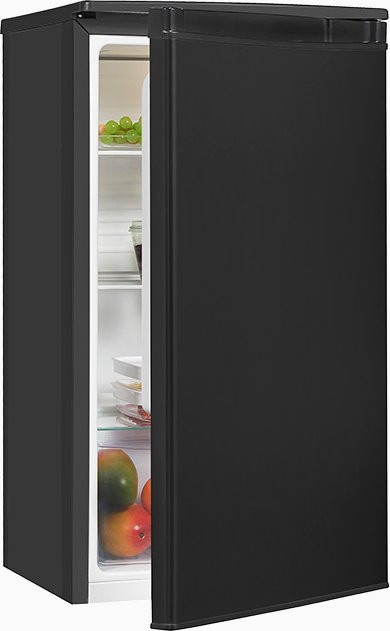 Exquisit KS85-V-091F Vollraumkühlschrank schwarz, Standgerät mit LED-Innenbeleuchtung und reversibler Tür - Bild 1