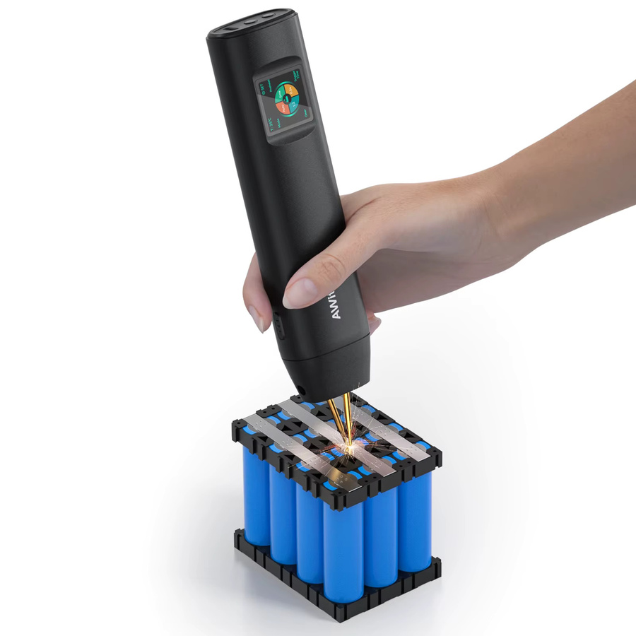 AWithZ Tragbares Punktschweißgerät in Schwarz mit 90 Gängen und verstellbarer Leistung für 18650-Lithium-Batterien - Bild 7