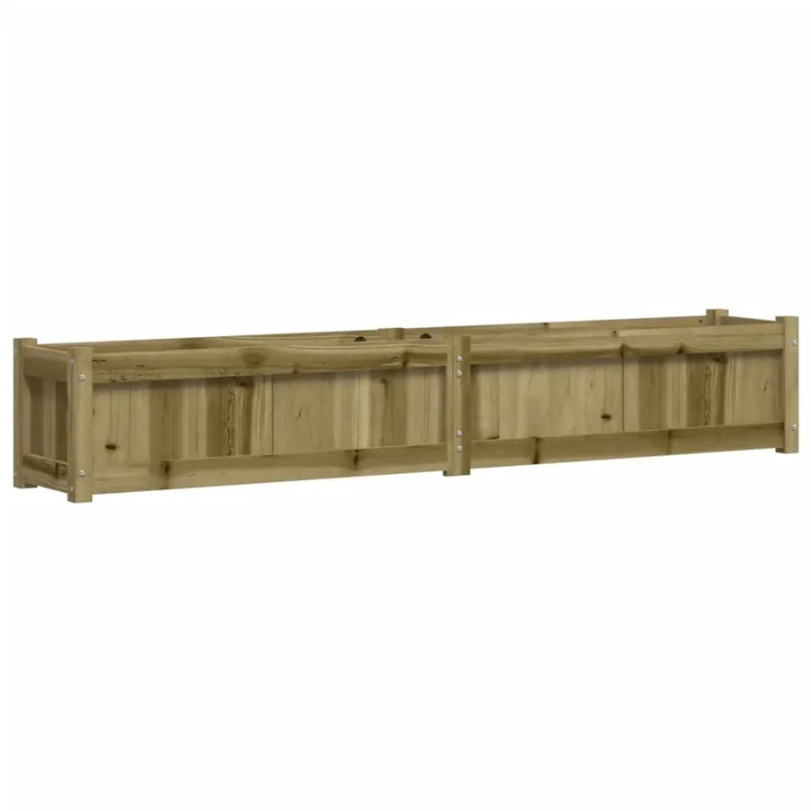 vidaXL Pflanzkübel aus imprägniertem Kiefernholz in Braun, B/T/H: 180 x 31 x 31 cm - Bild 2