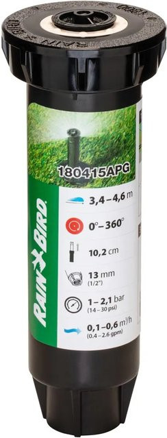 Rain Bird Profi-Versenksprüher 15 APG in Schwarz mit 1/2 Zoll Innengewinde und einstellbarem Sektor - Bild 1