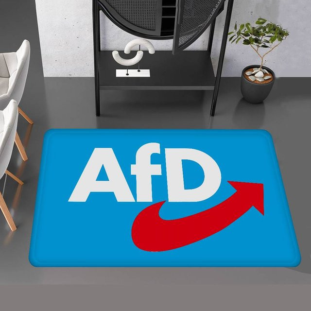 Rutschfester Teppich mit AfD Logo von Useful Home, rechteckig, mehrfarbig, B/T: 80 x 50 cm - Bild 1