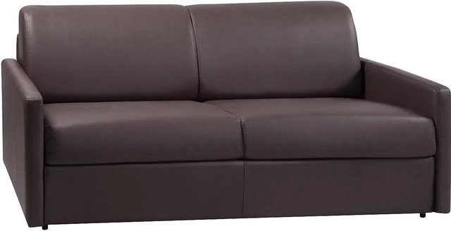 Vente-unique Schlafsofa Calife in Braun mit Kunstlederbezug und Schaumstoffpolsterung - Bild 1