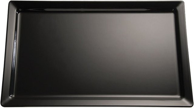 APS GN 2/4 Tablett PURE aus Melamin, schwarz, rechteckig, B/T/H: 16,5 x 26,5 x 3 cm - Bild 1