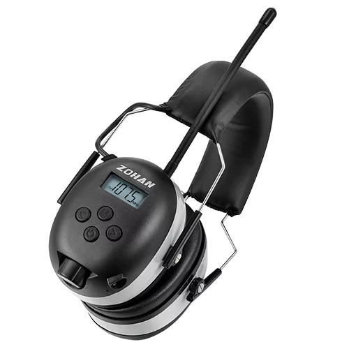 ZOHAN Elektronischer Kopfhörer-Gehörschutz mit AM/FM Radio und Geräuschunterdrückung, Farbe: Schwarz, NRR 25dB - Bild 7