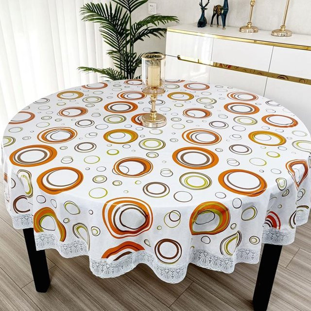 Runde Tischdecke im Landhausstil von JMG Household Supplies, wasserabweisend und hitzebeständig, Mehrfarbig, Durchmesser: 180 cm - Bild 1