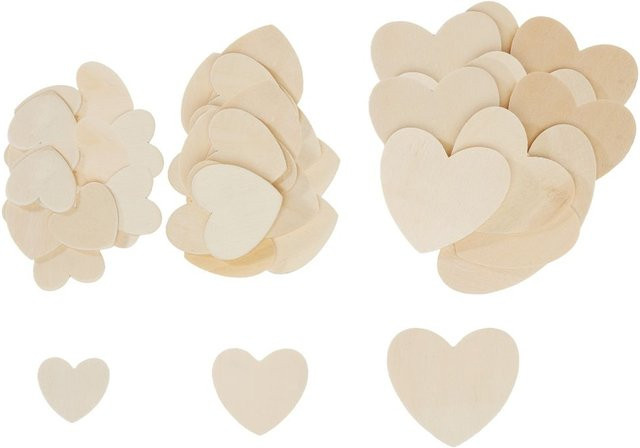 VBS Streuteile Herz Lina aus Holz in Beige - Bild 1