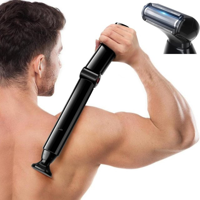 GZHJGOS Elektrischer 2-in-1 Rückenrasierer und Gesichtshaarschneider, Schwarz, Herren - Bild 1