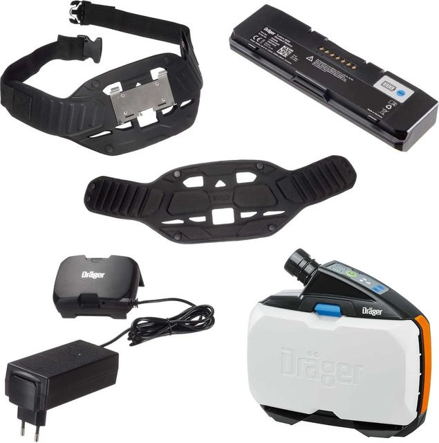 Dräger Gebläsefiltergerät Atemschutz X-plore 8000 PAPR Set Premium Ex Grundgerät Weiß-Schwarz - Bild 1