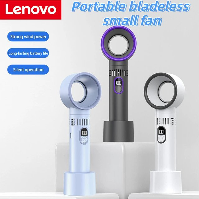 Lenovo Bladeless Tischventilator in Grau mit 100 Leistungsstufen und USB-Anschluss - Bild 1