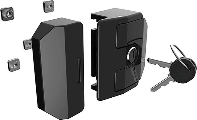 Fath Fallenverschluss Clip Item System Nut 8 aus Zinkdruckguss in Schwarz Matt B/T/H: 6,6 x 3,0 x 0,56 cm - Bild 1
