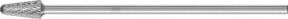 PFERD TOOLS Hartmetall Hochleistungsfrässtift TOUGH Rundkegel KEL in Silber, Durchmesser: 12 mm, Länge: 25 mm, Schaft-Durchmesser: 6 mm, Schaft-Länge: 150 mm - Bild 1