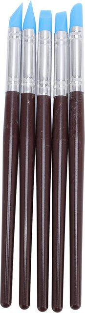 GoolRC Set aus 5 flexiblen Gummi-Tonstiften zum Modellieren und Schnitzen in Grau und Blau - Bild 1