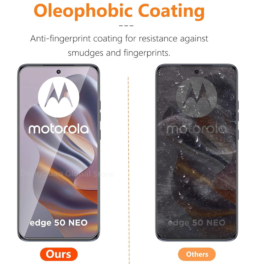 Motorola Moto Edge 50 Neo Displayschutzfolie aus gehärtetem Glas, transparent, 2/3/4 Stück - Bild 5