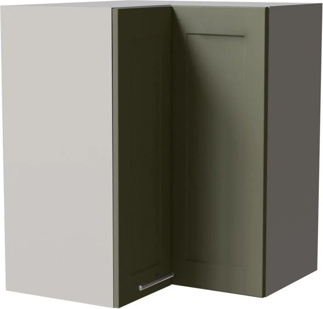 Feldmann-Wohnen Eckhängeschrank Oslo in Grau und Reed Green Matt, B/T/H: 60 x 60 x 72 cm - Bild 1