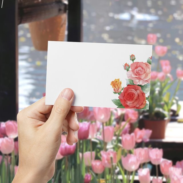 50 Stück leere Aquarell-Blumen-Grußkarten in Multicolor für Hochzeiten, Geburtstage und besondere Anlässe - Bild 1