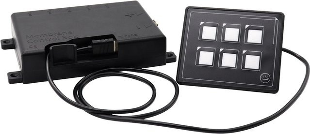 Universal Auto 6-Felder Membran-Kontrollschalter-Panel mit LED-Touch-Elektronik und Hintergrundbeleuchtung in Schwarz mit Bluetooth-Funktion - Bild 1