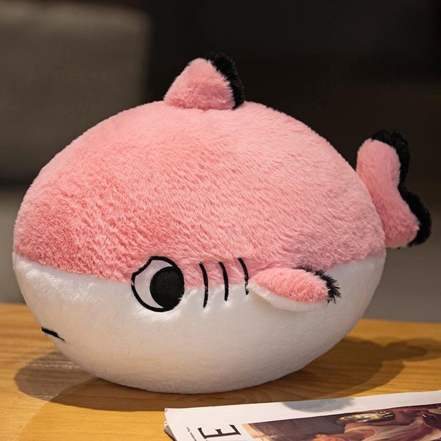 Yiran toy Haifisch-Plüsch-Spielzeug, Haifisch-Kissen, 40cm, Rosa/Pink - Bild 1
