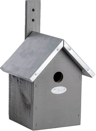 Vogelhaus für Blaumeisen Nistkasten aus Holz in Grau