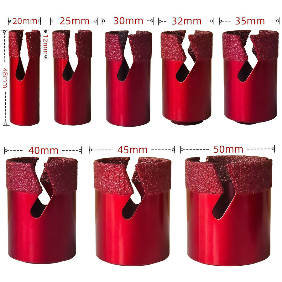 RSMXYO Diamantkernbohrer Set für Porzellan, Fliesen, Granit und Marmor mit M14 Gewinde, Durchmesser 20–50 mm - Bild 2